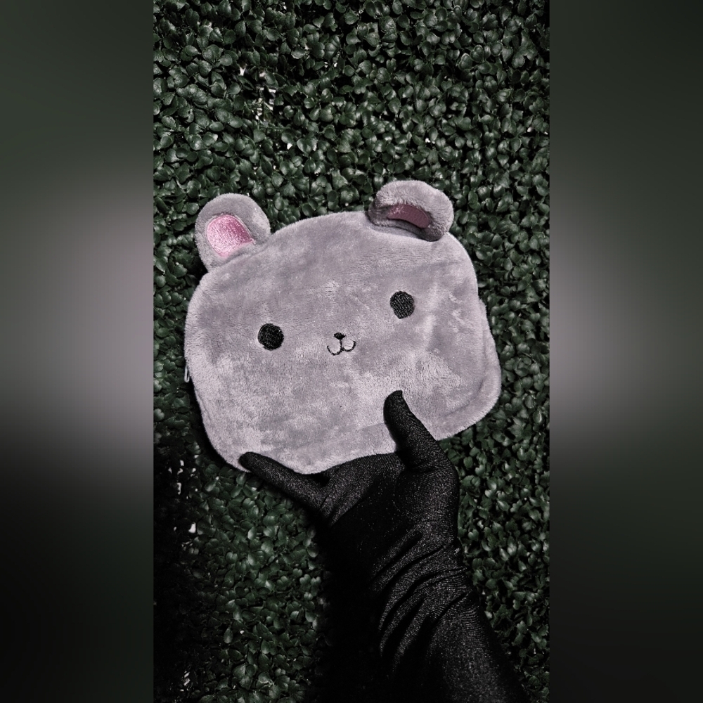 Cute Gray Bear Plush Bag